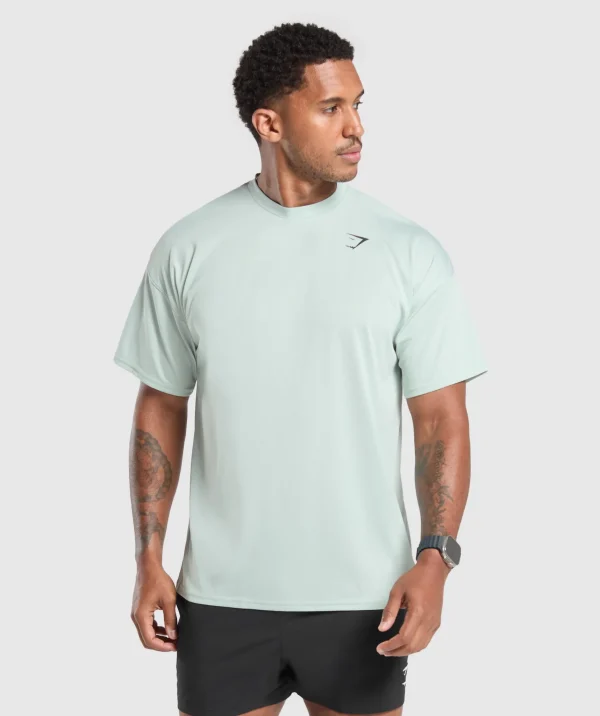 Best Gymshark Oversized Performance T-Shirt CoolTurquoise