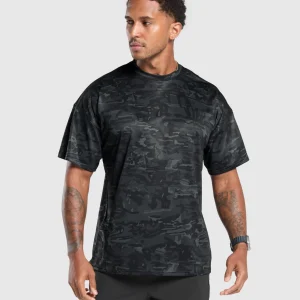 Online Gymshark Oversized Performance T-Shirt ObsidianBlack