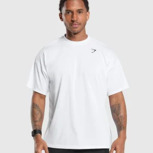 Hot Gymshark Oversized Performance T-Shirt White