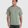 New Gymshark Oversized Performance T-Shirt UnitGreen