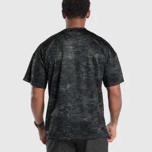 Online Gymshark Oversized Performance T-Shirt ObsidianBlack