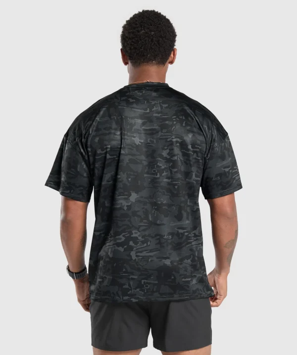 Online Gymshark Oversized Performance T-Shirt ObsidianBlack