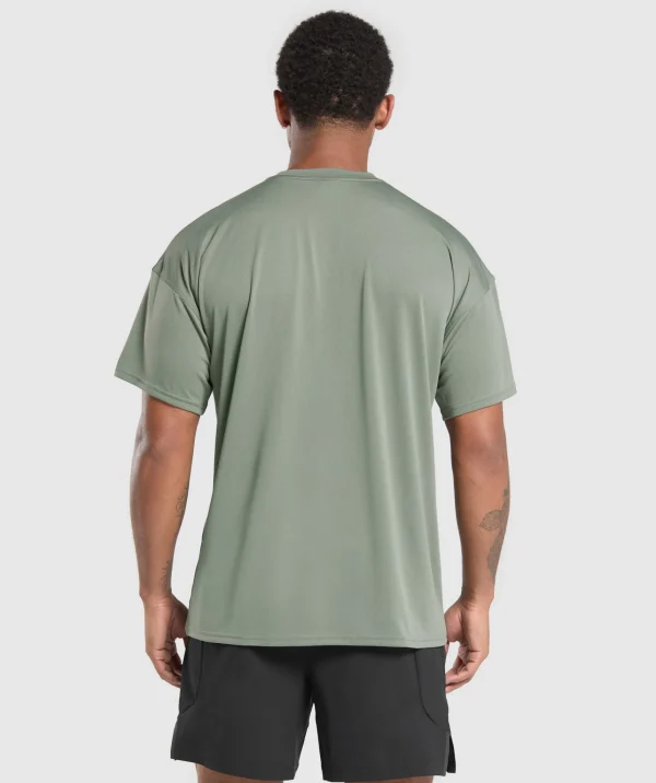 New Gymshark Oversized Performance T-Shirt UnitGreen