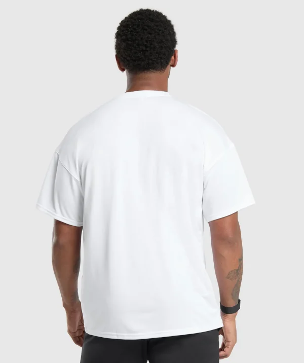 Hot Gymshark Oversized Performance T-Shirt White