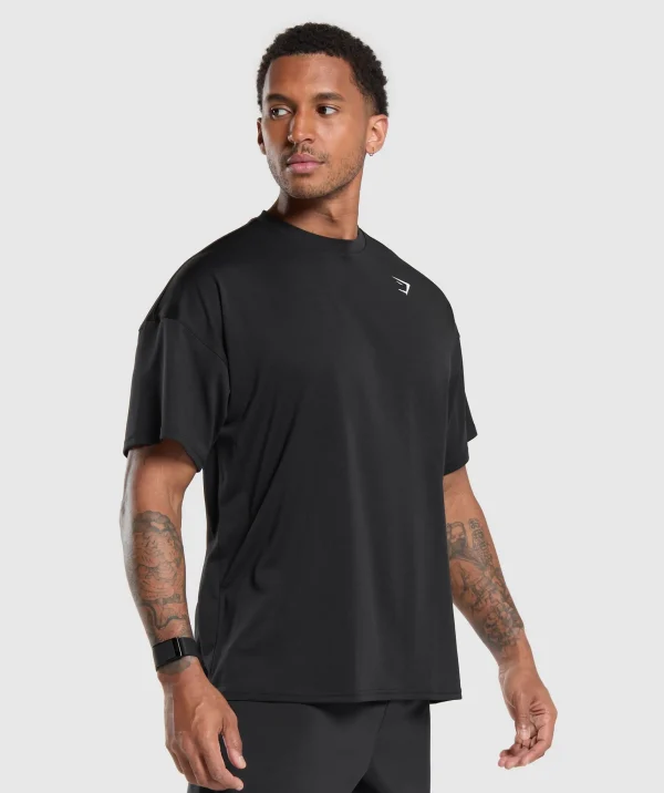 New Gymshark Oversized Performance T-Shirt Black