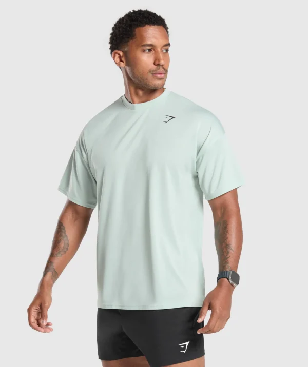 Best Gymshark Oversized Performance T-Shirt CoolTurquoise