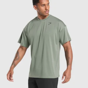 New Gymshark Oversized Performance T-Shirt UnitGreen