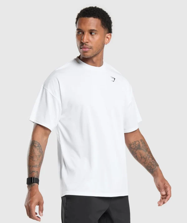 Hot Gymshark Oversized Performance T-Shirt White