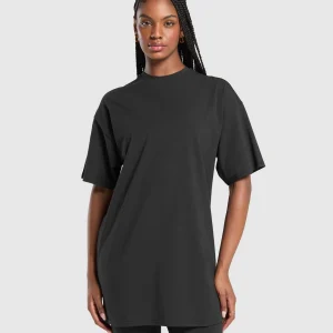 New Gymshark Oversized T-Shirt Dress Black