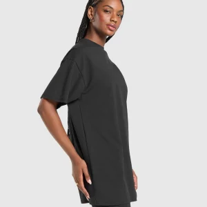 New Gymshark Oversized T-Shirt Dress Black