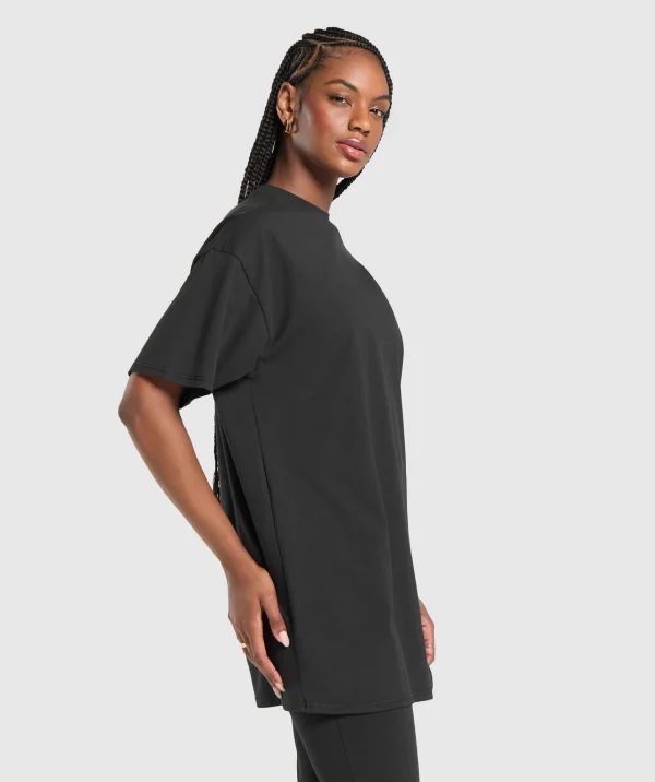 New Gymshark Oversized T-Shirt Dress Black