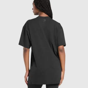 New Gymshark Oversized T-Shirt Dress Black