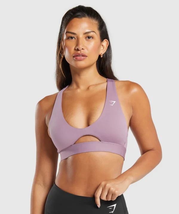 Online Gymshark Peek A Boo Sports Bra SoftPurple