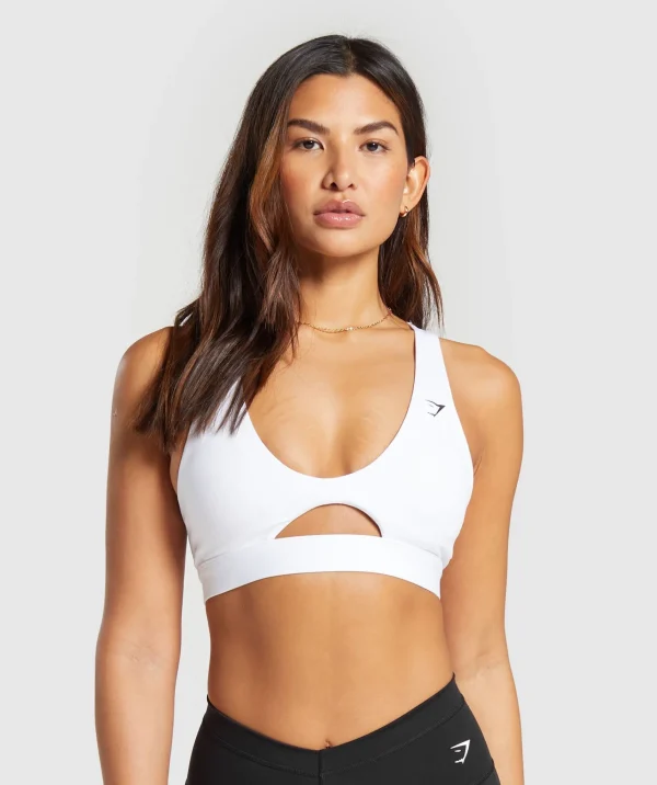 Best Gymshark Peek A Boo Sports Bra White