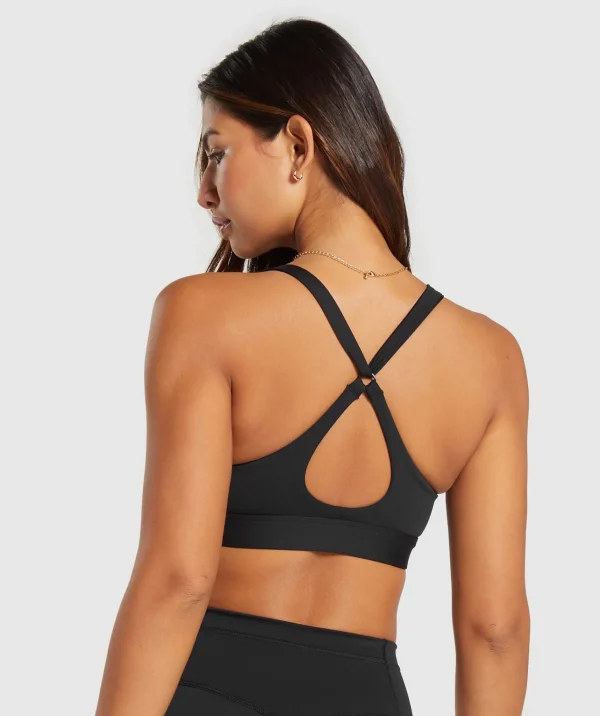 New Gymshark Peek A Boo Sports Bra Black