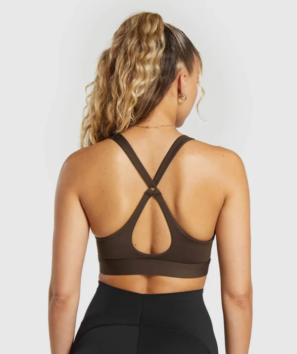 Discount Gymshark Peek A Boo Sports Bra ArchiveBrown