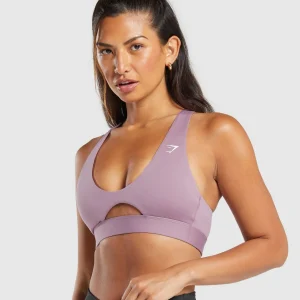 Online Gymshark Peek A Boo Sports Bra SoftPurple