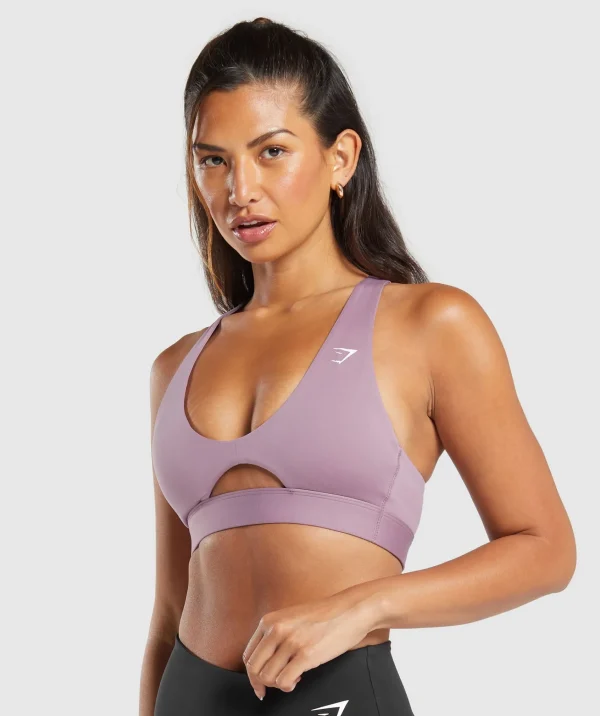 Online Gymshark Peek A Boo Sports Bra SoftPurple