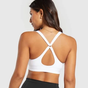 Best Gymshark Peek A Boo Sports Bra White