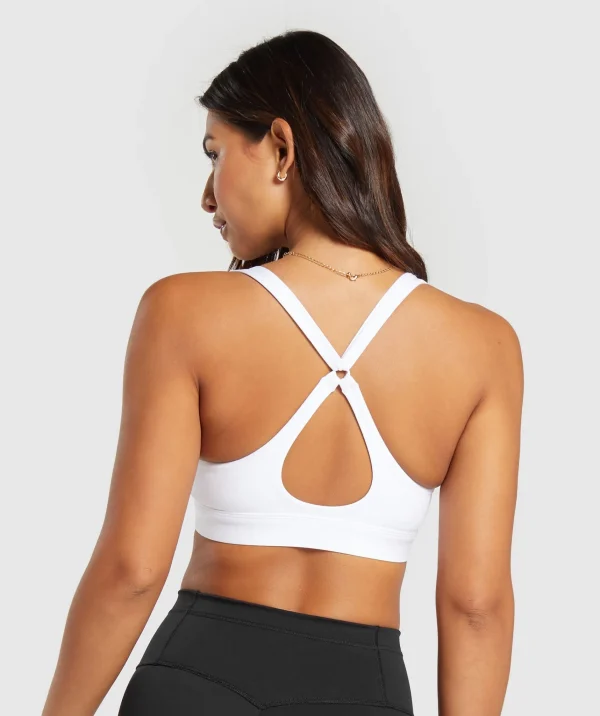 Best Gymshark Peek A Boo Sports Bra White