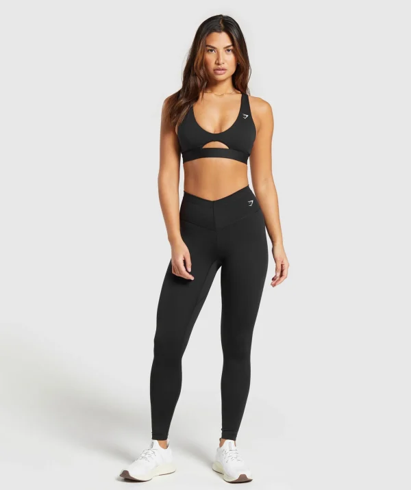 New Gymshark Peek A Boo Sports Bra Black