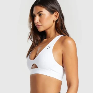 Best Gymshark Peek A Boo Sports Bra White