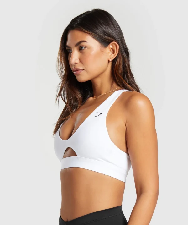 Best Gymshark Peek A Boo Sports Bra White