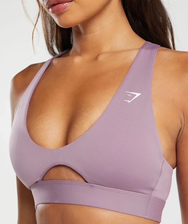 Online Gymshark Peek A Boo Sports Bra SoftPurple