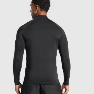 Online Gymshark Performance 1/4 Zip Black