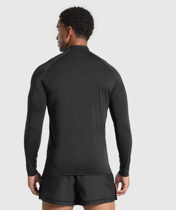 Online Gymshark Performance 1/4 Zip Black