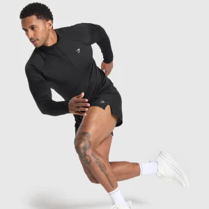 Online Gymshark Performance 1/4 Zip Black