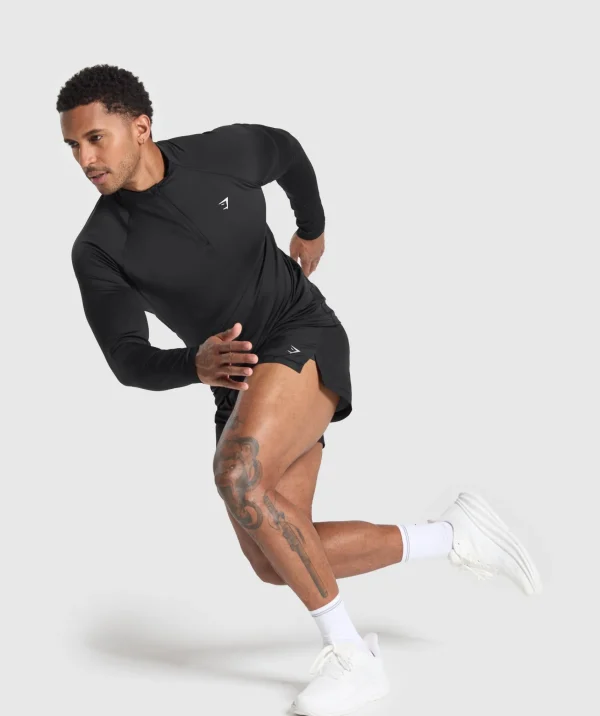 Online Gymshark Performance 1/4 Zip Black