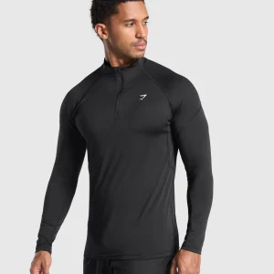 Online Gymshark Performance 1/4 Zip Black