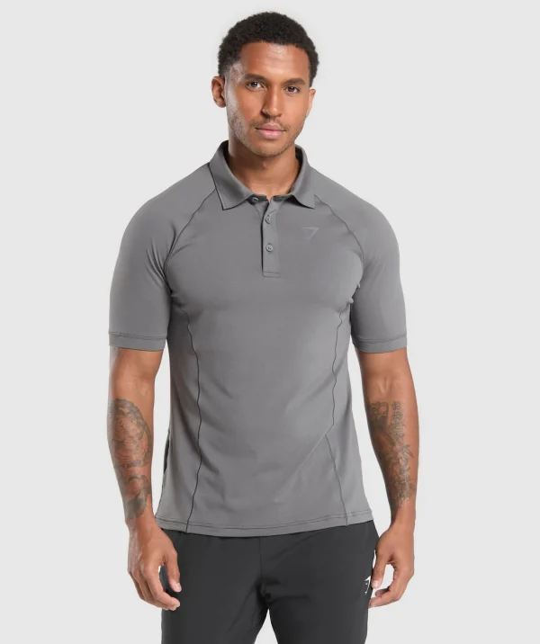 Discount Gymshark Performance Polo Shirt PitchGrey