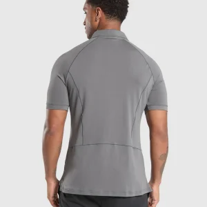 Discount Gymshark Performance Polo Shirt PitchGrey