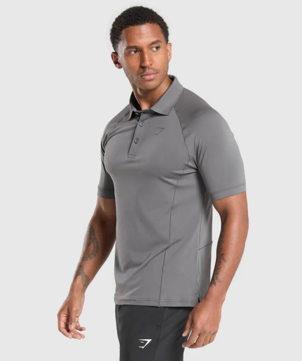 Discount Gymshark Performance Polo Shirt PitchGrey