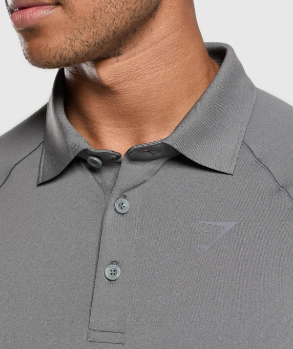 Discount Gymshark Performance Polo Shirt PitchGrey