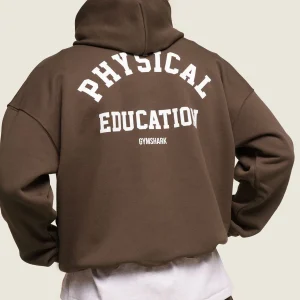 Fashion Gymshark Phys Ed Hoodie ArchiveBrown