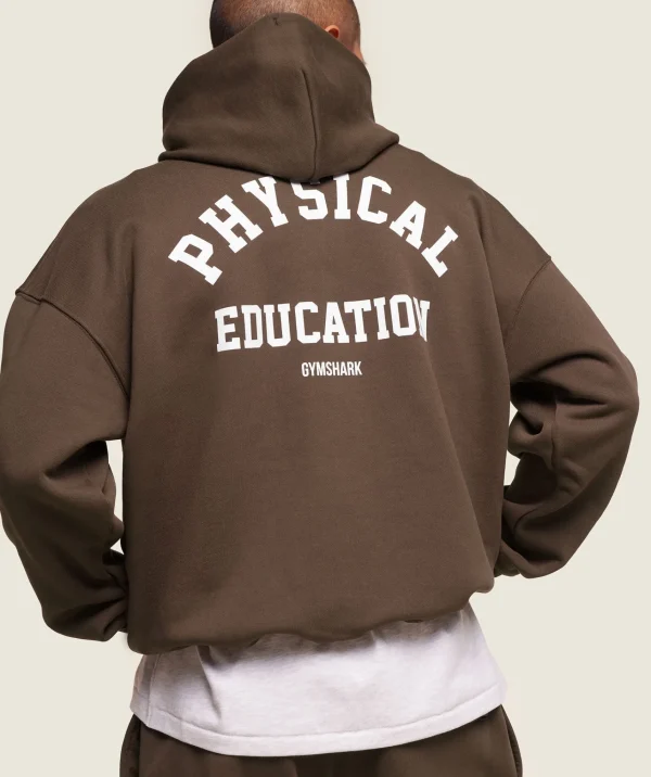 Fashion Gymshark Phys Ed Hoodie ArchiveBrown