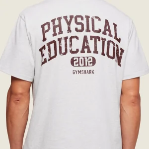 Online Gymshark Phys Ed T-Shirt LightGreyMarl