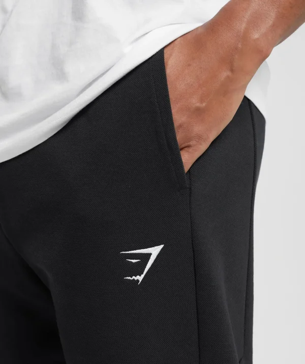 New Gymshark Pique Joggers Black/OnyxGrey