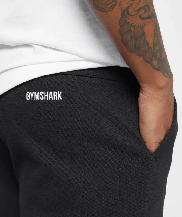 New Gymshark Pique Joggers Black/OnyxGrey