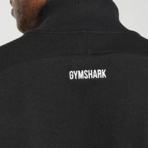 New Gymshark Pique Track Jacket Black/OnyxGrey