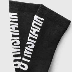 New Gymshark Plush Wordmark Crew Sock Black