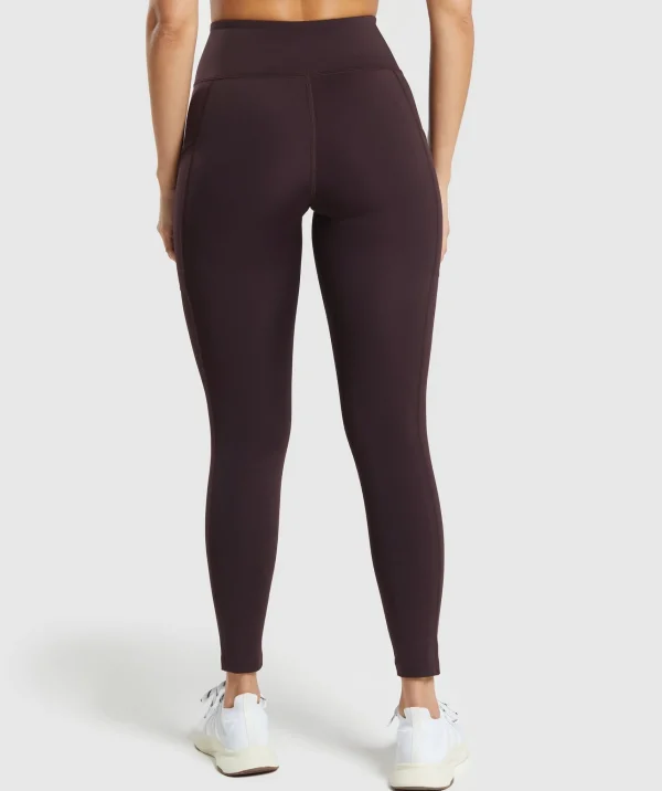 Outlet Gymshark Pocket Leggings PlumBrown