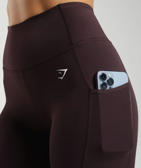 Outlet Gymshark Pocket Leggings PlumBrown