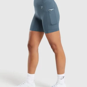 Discount Gymshark Pocket Shorts CargoBlue