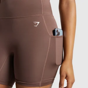 Discount Gymshark Pocket Shorts SoftBrown