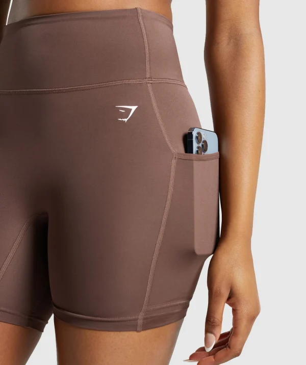 Discount Gymshark Pocket Shorts SoftBrown