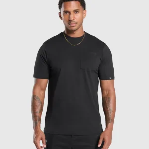 Fashion Gymshark Pocket T-Shirt Black